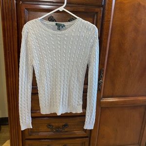 Gorgeous Ralph Lauren Silver Sweater 54% SILK! 🤍